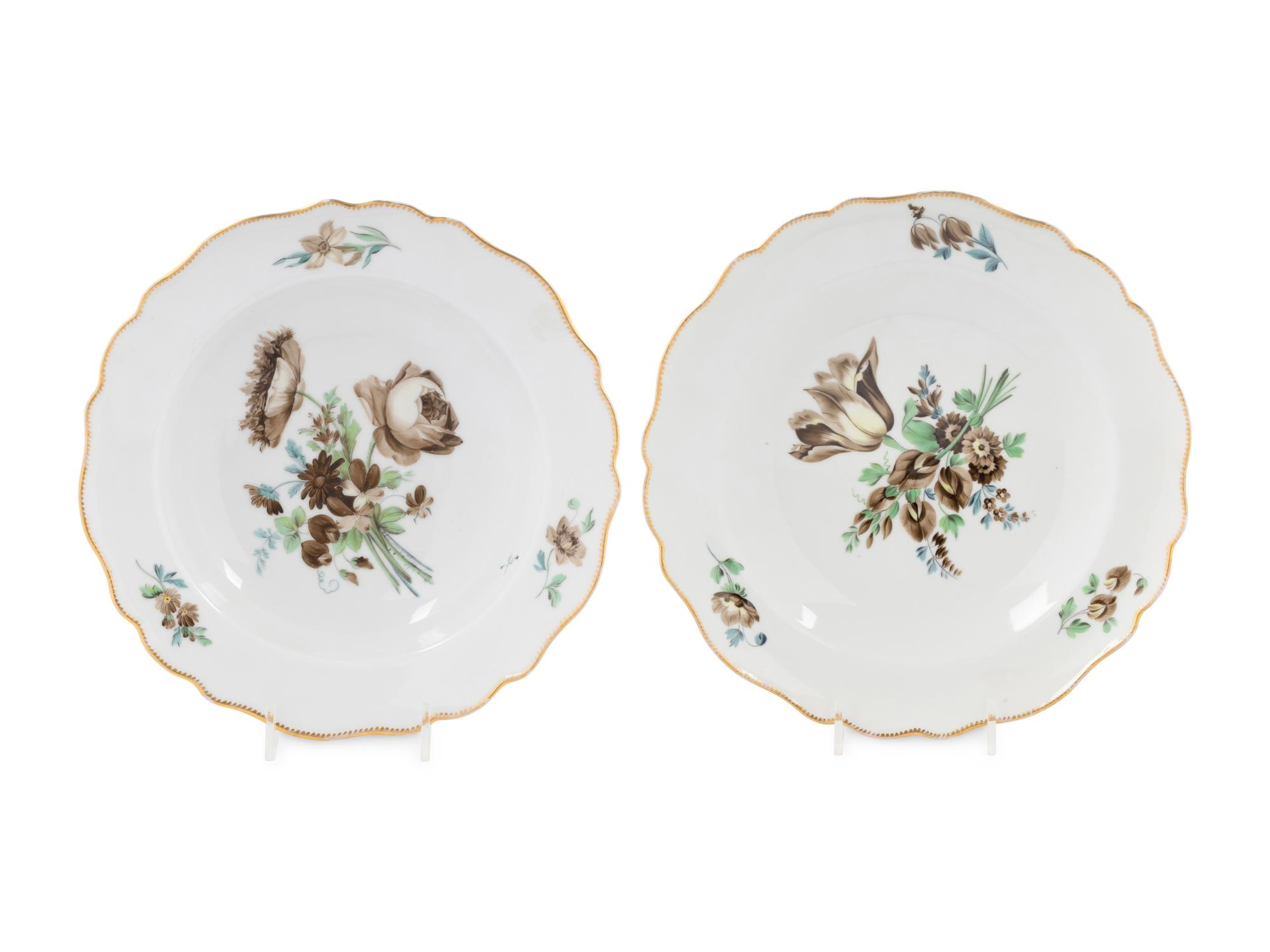 A Popov Factory Porcelain Soup Plate and Underplate