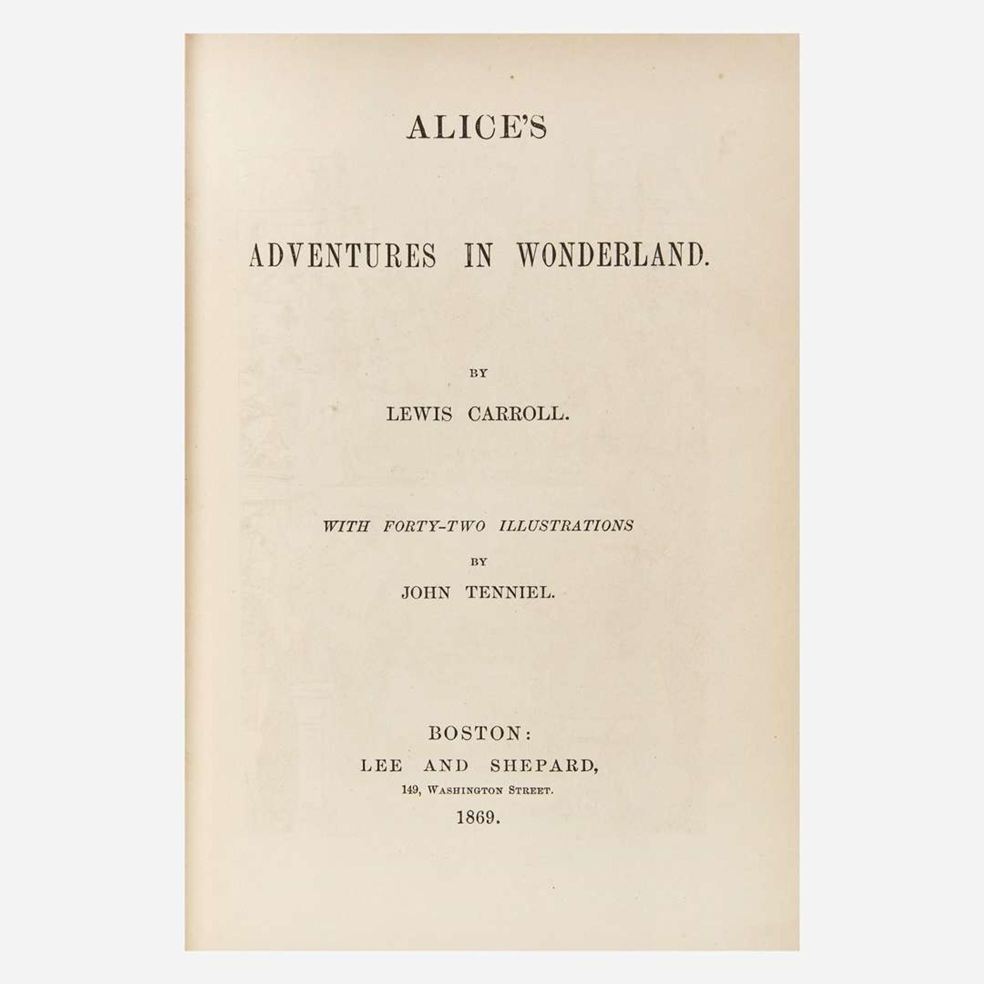 [Children's & Illustrated] Carroll, Lewis (Charles Lutwidge Dodgson) Alice's Adventures in Wonderland