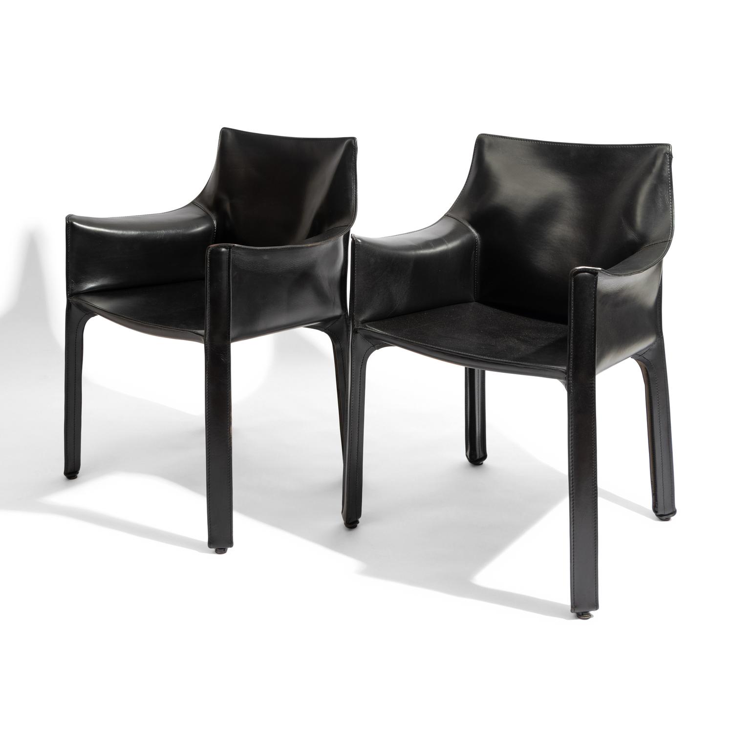 A Pair of 413 Cab Chairs Cassina, Italy