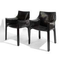A Pair of 413 Cab Chairs Cassina, Italy
