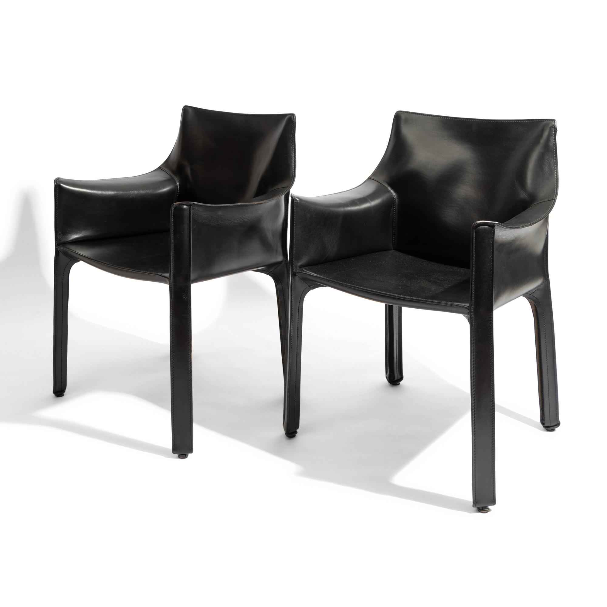 A Pair of 413 Cab Chairs Cassina, Italy