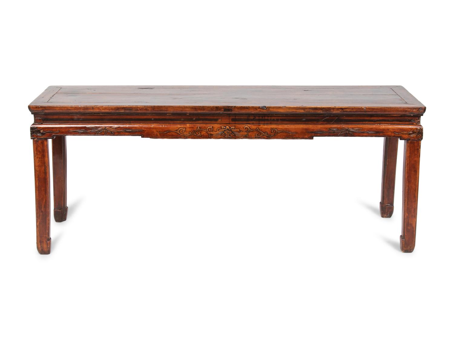 Two Chinese Carved Hardwood Tables
