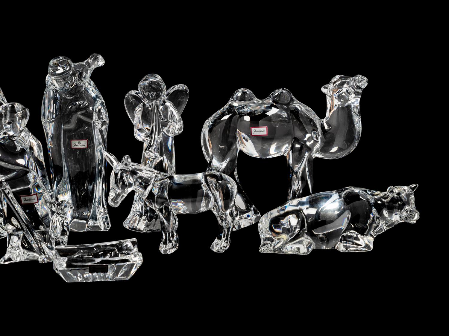 A Baccarat Fourteen-Piece Nativity Set