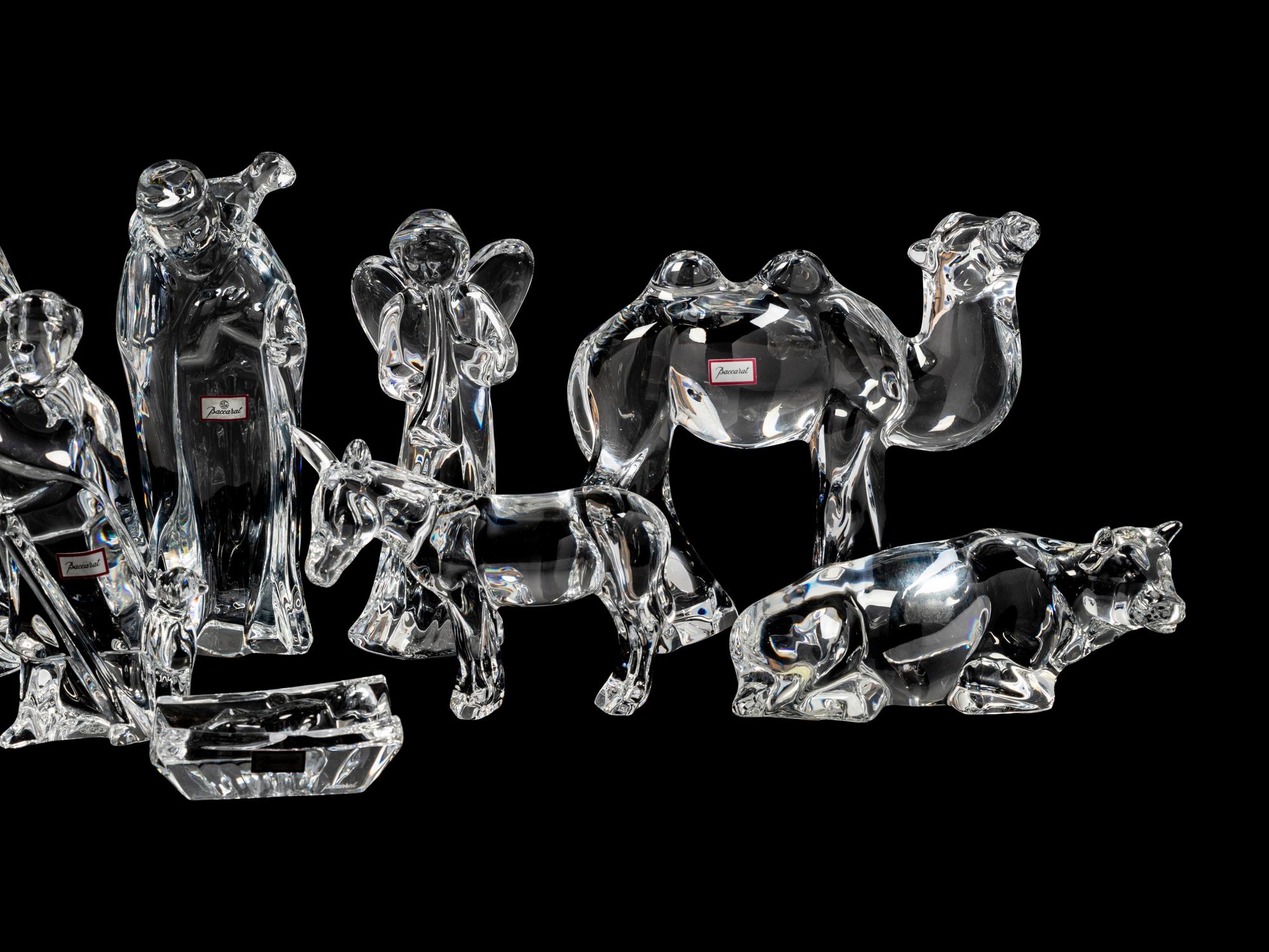 A Baccarat Fourteen-Piece Nativity Set