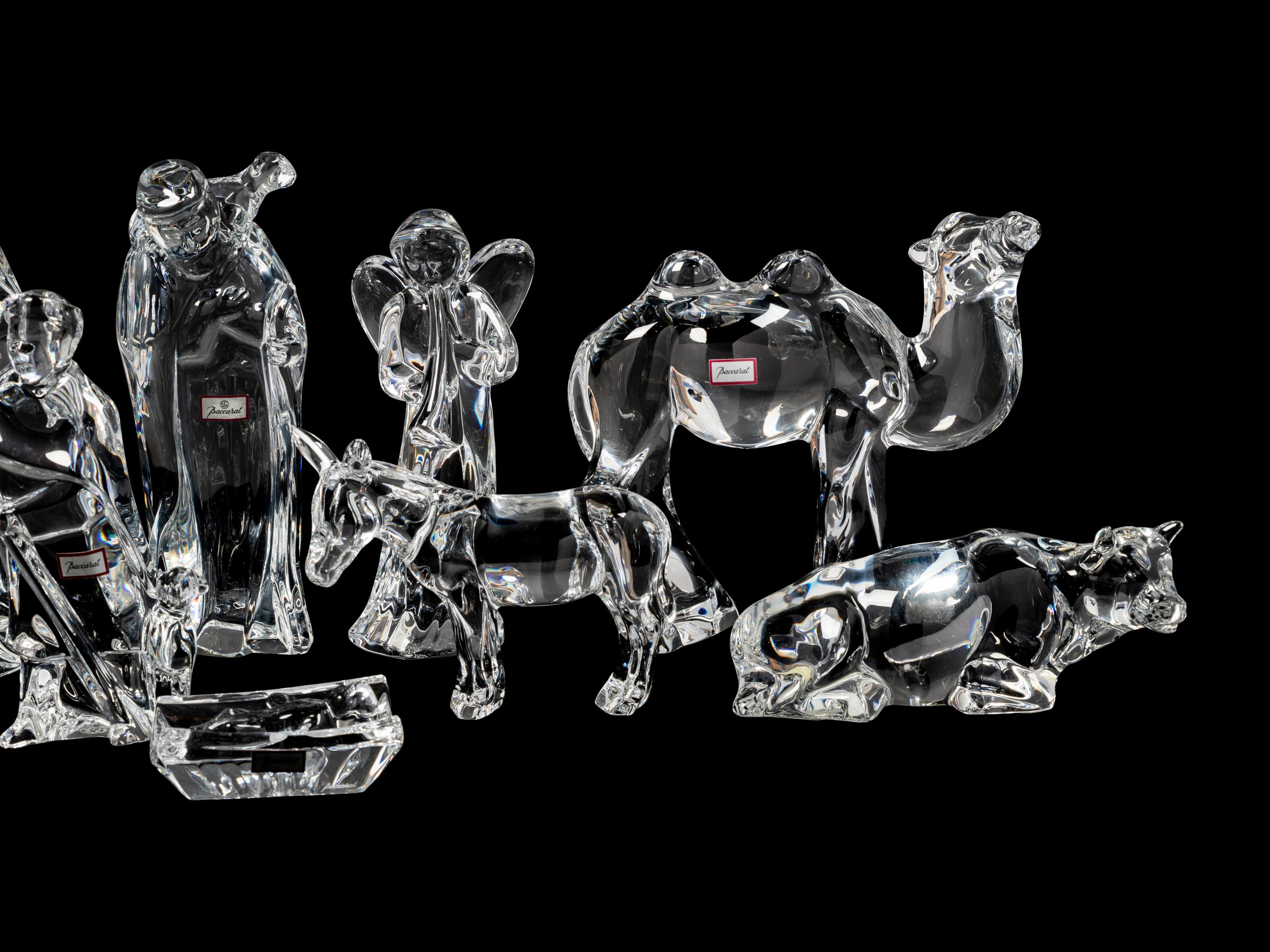 A Baccarat Fourteen-Piece Nativity Set