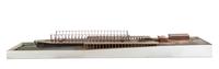 A Model of a Marine Railway Height of model 14 3/4 x width 24 1/4 x length 132 1/4 inches.