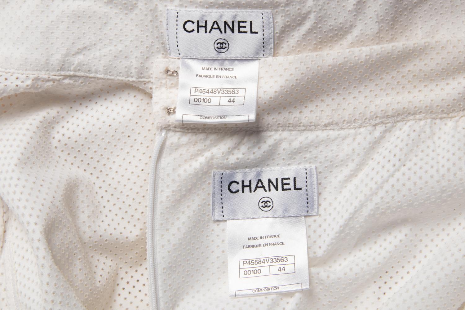 Chanel Eyelet Blouse and Skirt