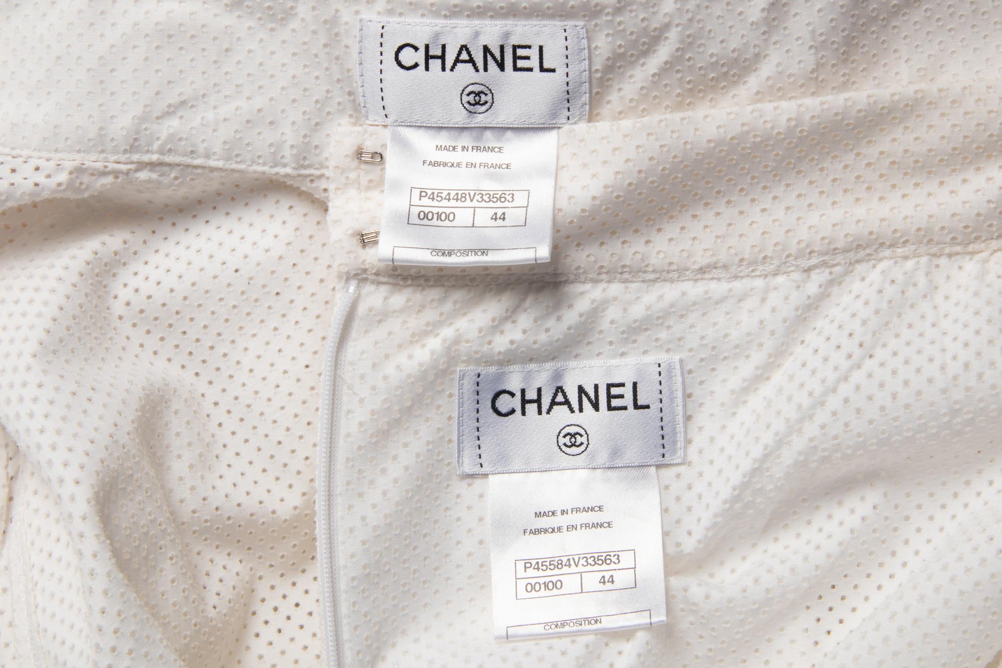 Chanel Eyelet Blouse and Skirt