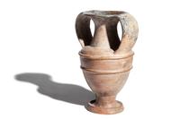 An Etruscan Painted Amphora with Animal Procession Handles
