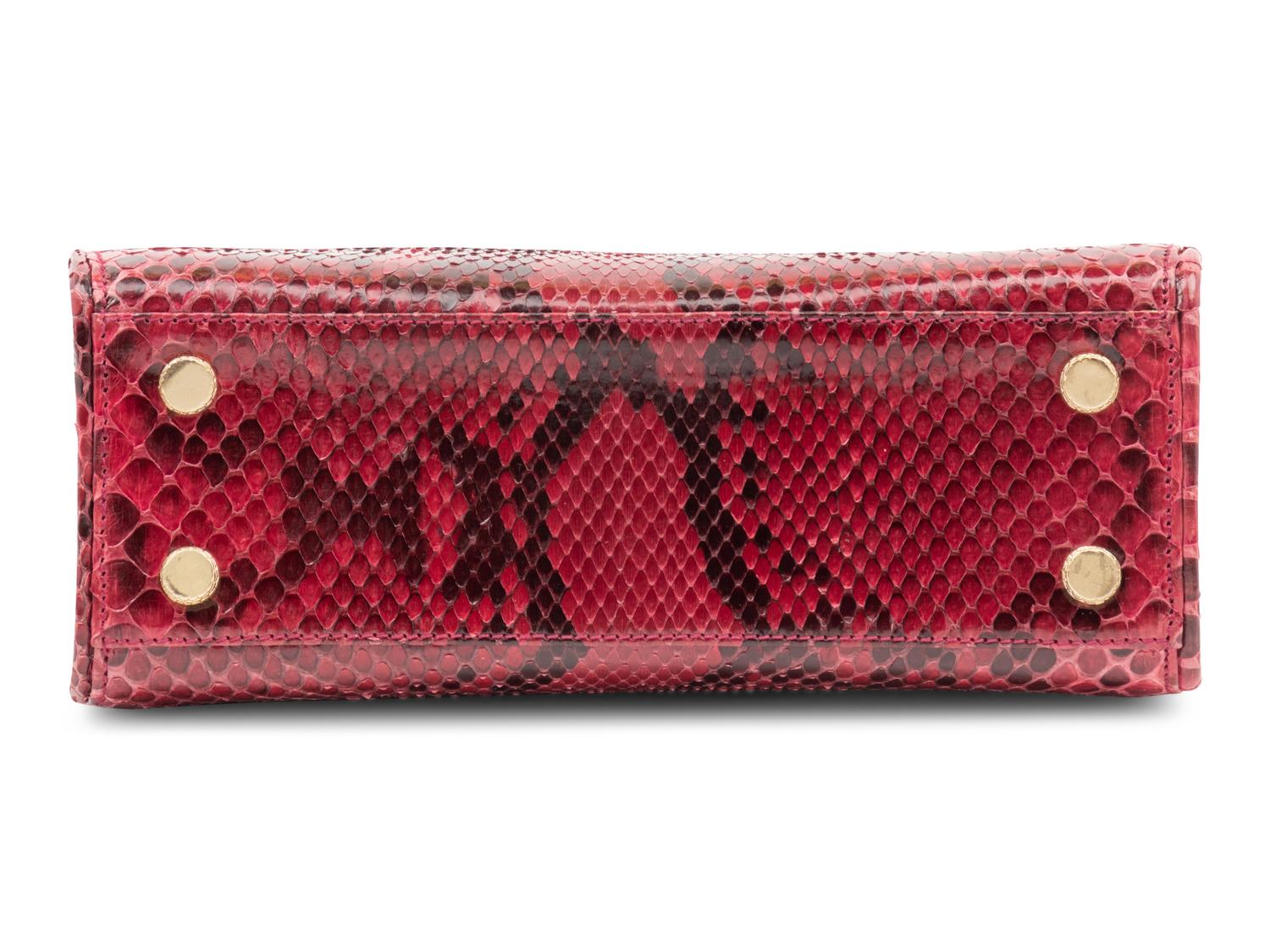 Kieselstein-Cord Magenta Snakeskin Bag, 1993