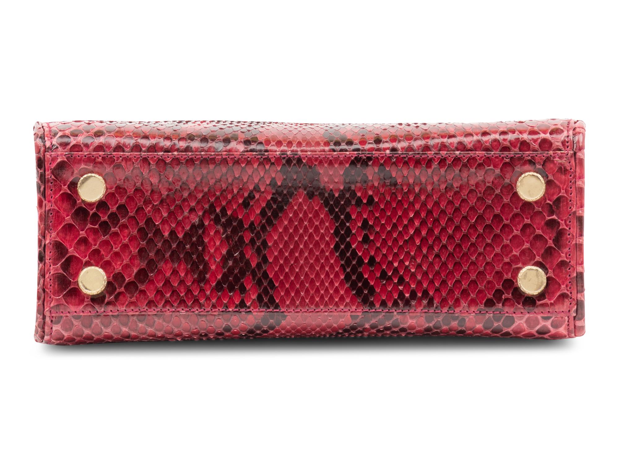 Kieselstein-Cord Magenta Snakeskin Bag, 1993
