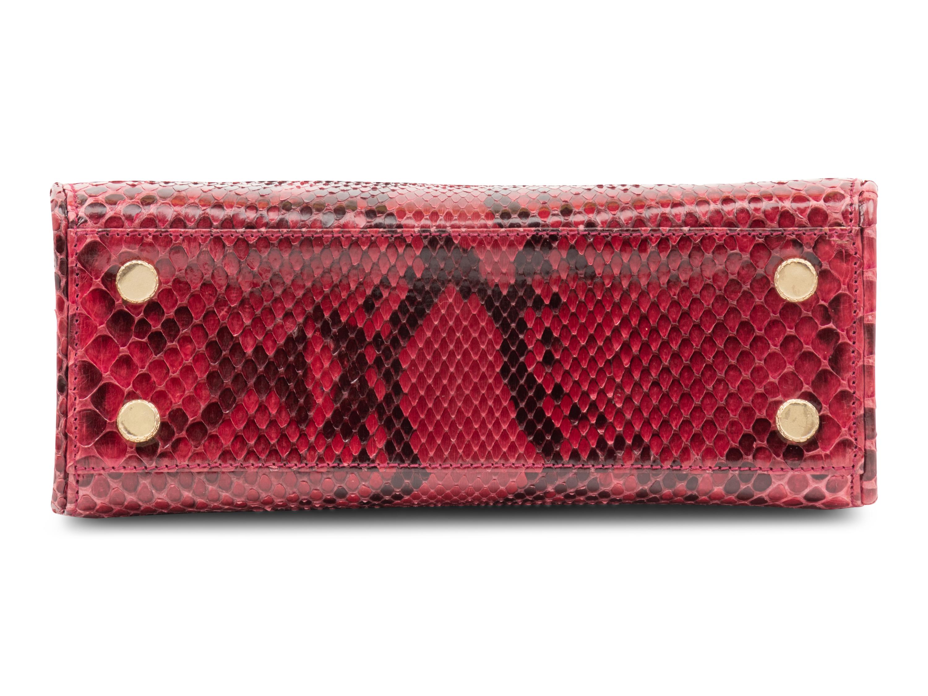 Kieselstein-Cord Magenta Snakeskin Bag, 1993