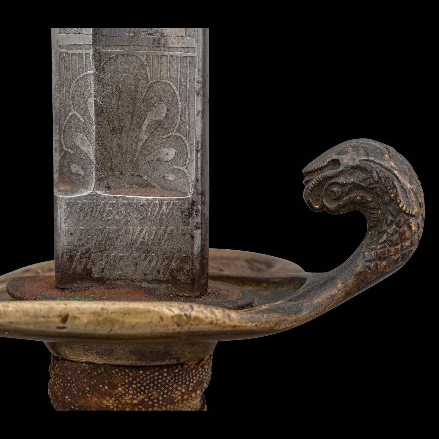 US Model 1852 Naval Officers Sword Presented to Medal of Honor Recipient Edwin Smith