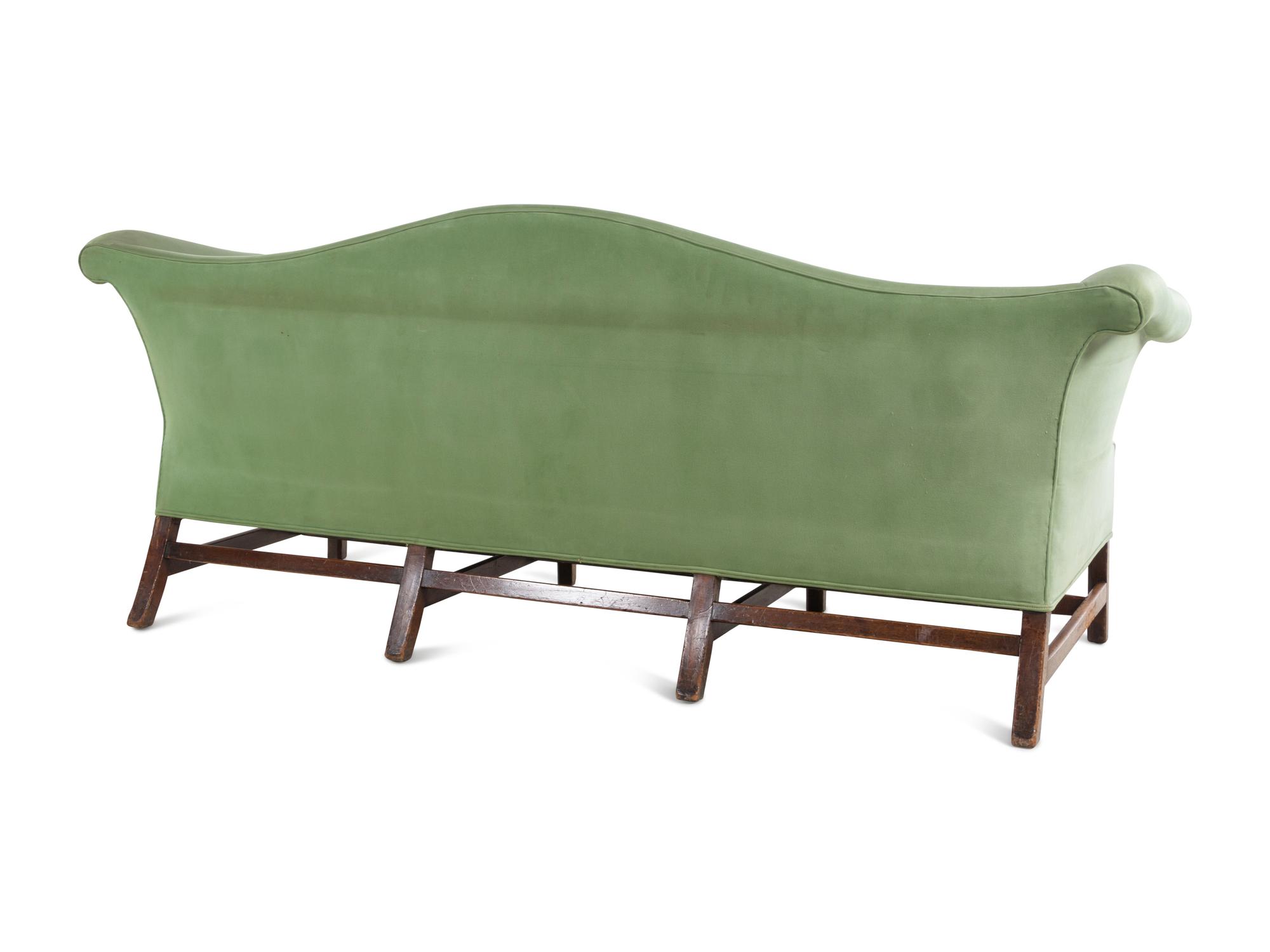 A George III Oak Camelback Sofa