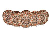 A Set of Eleven Royal Crown Derby Old Imari Porcelain Plates