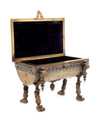 A French Onyx and Champlevé Table Casket
