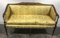 A Sheraton Style Kittinger Settee Height 36 1/4 x width 59 3/4 x depth 22 1/4 inches. — 2nd HALF 20TH CENTURY