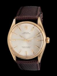 ROLEX, REF. 1005 18K YELLOW GOLD 'OYSTER PERPETUAL' WATCH