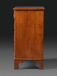 A Chippendale Cherrywood Reverse-Serpentine Chest of Drawers