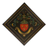 Two Modern Framed Panels Painted with Heraldic Crests