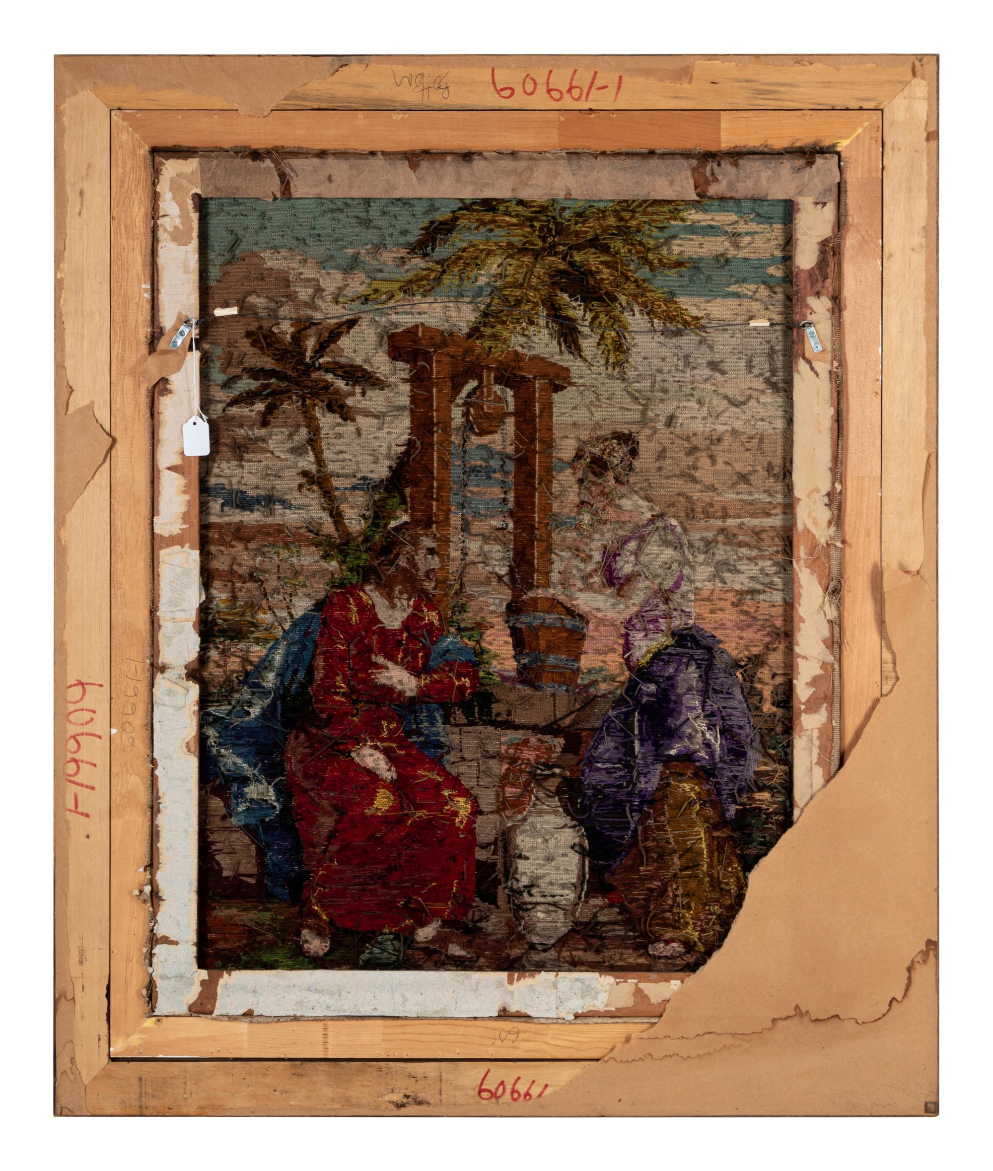 A Continental Tapestry Depicting Jesus with the Samaritan Woman at the Well