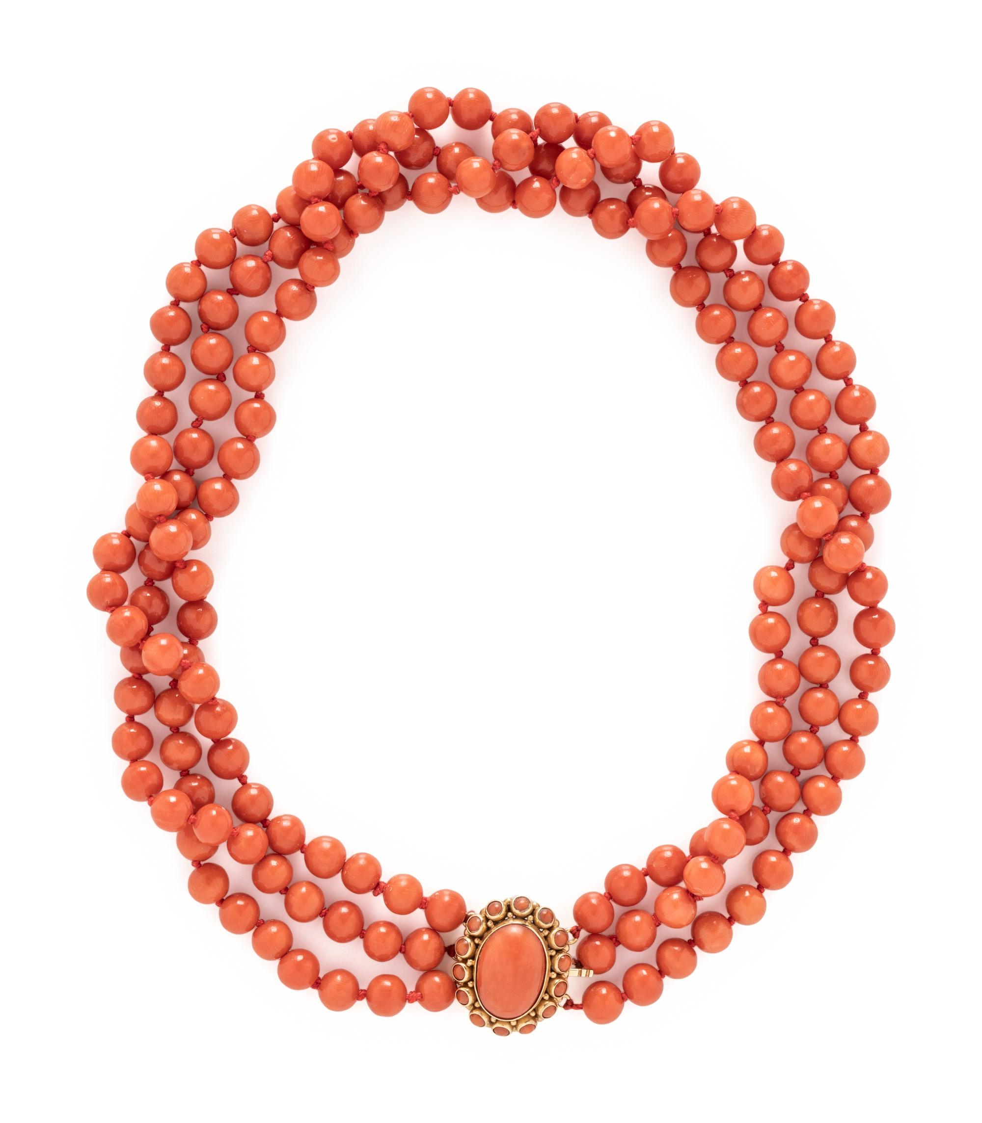 CORAL BEAD NECKLACE