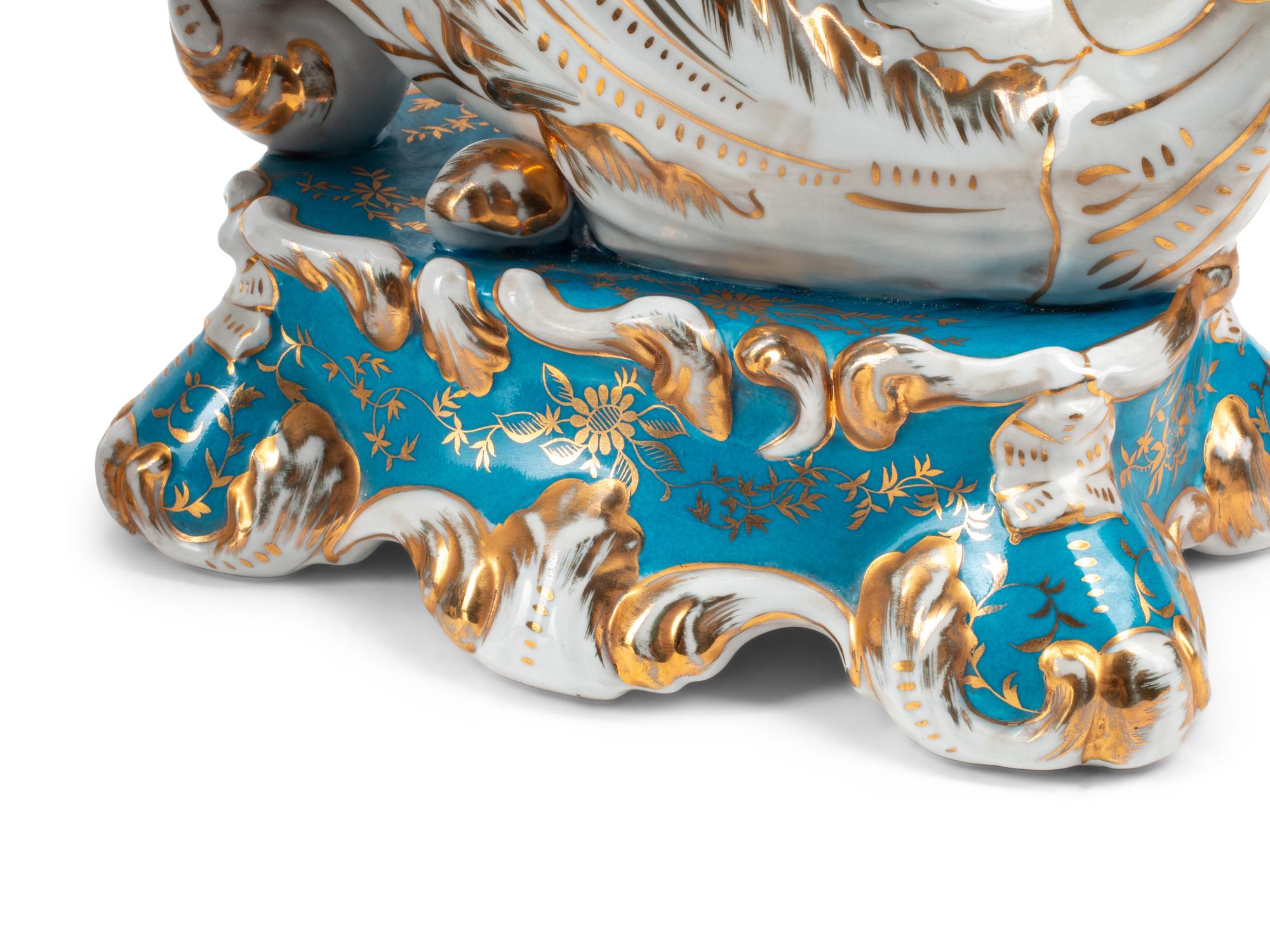 A Pair of Sèvres Style Porcelain Cornucopia Vases