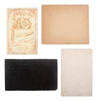[EARLY PHOTOGRAPHY]. A group of 8 photographs and related items with military and patriotic subject matter, comprising: NOW FREEMANS PROPERTY - SEE 420/2474