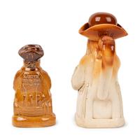 A Pearson & Co. Whittington Moor Toby Jug with Cover and a Stoneware Toby Flask