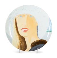 Two Porcelain Art Plates - Alex Katz Jessica , and Jeff Koons Lips — 20th Century