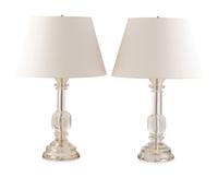 A Pair of Archimede Seguso Murano Glass Table Lamps