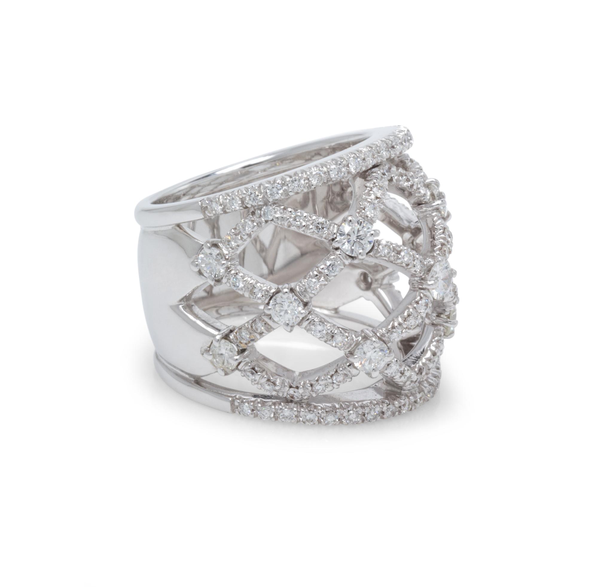 An 18 Karat White Gold and Diamond Ring, Stefan Hafner, 11.10 dwts.