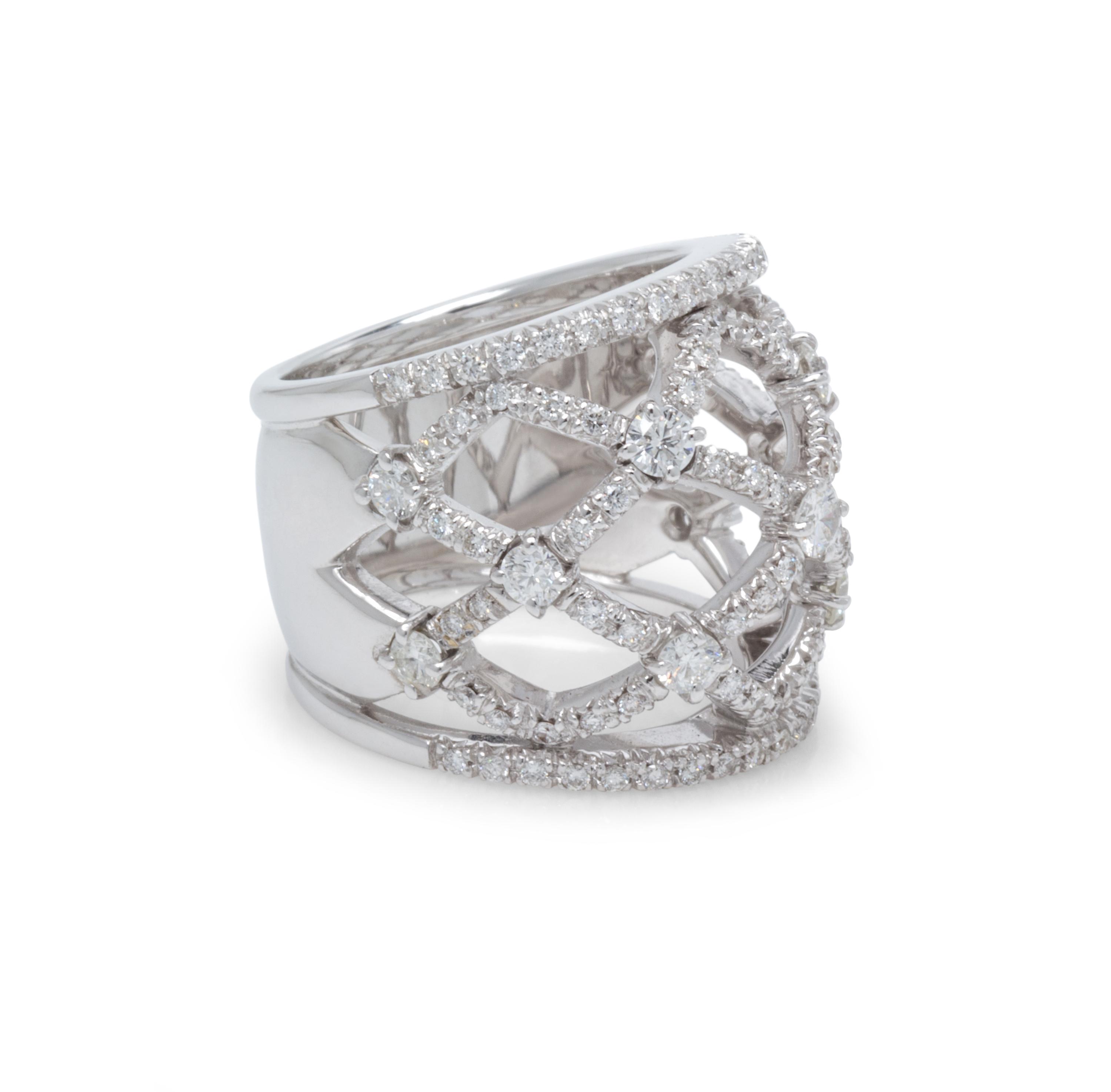 An 18 Karat White Gold and Diamond Ring, Stefan Hafner, 11.10 dwts.