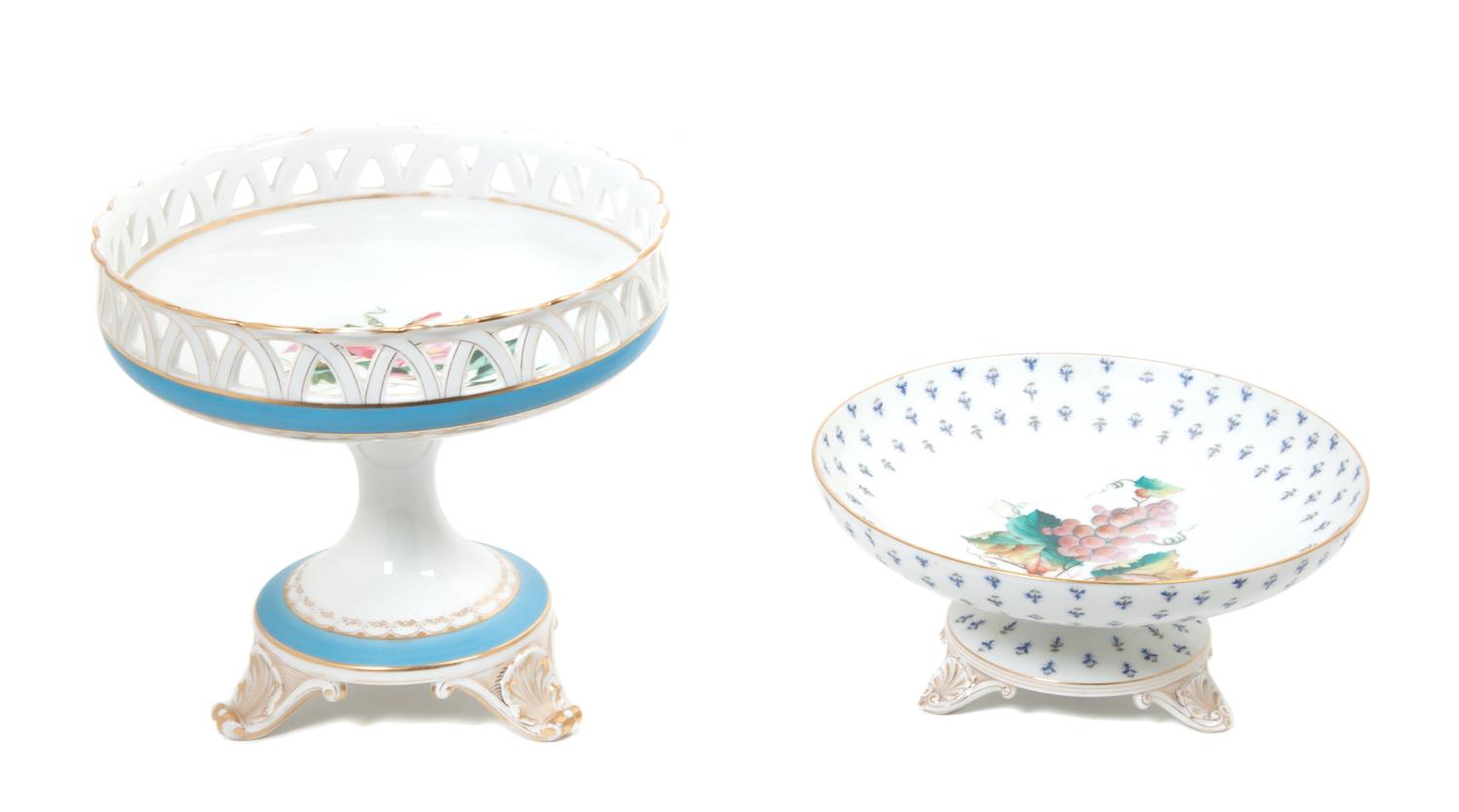 A Haviland Limoges Footed Bowl Height of taller 8 1/4 inches. — JONES McDUFFEE & STRATTON, BOSTON