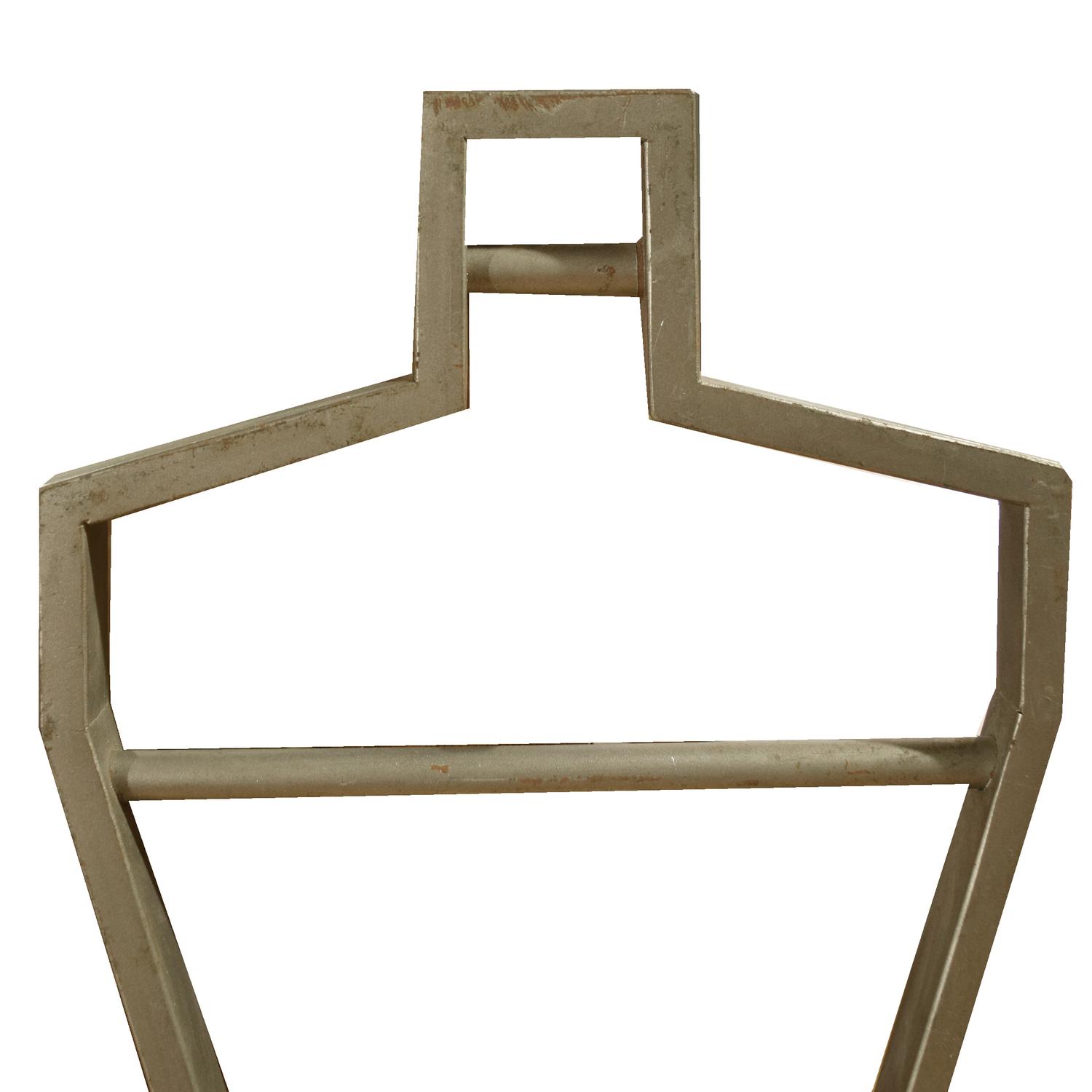 A Set of Four Iron Mannequins 17.5" w x 1.5" D x 70" H and 12" W x 1" D x 44.5" H — Italy, 20th Century
