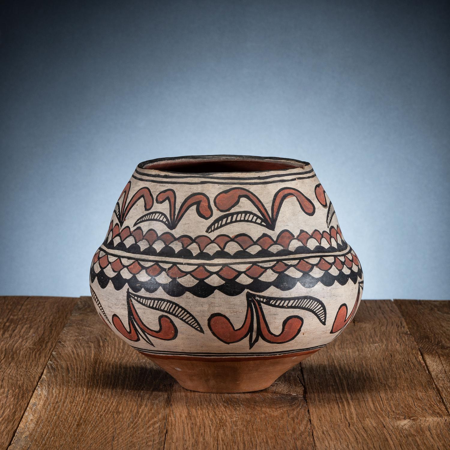 San Ildefonso Polychrome Pottery Jar