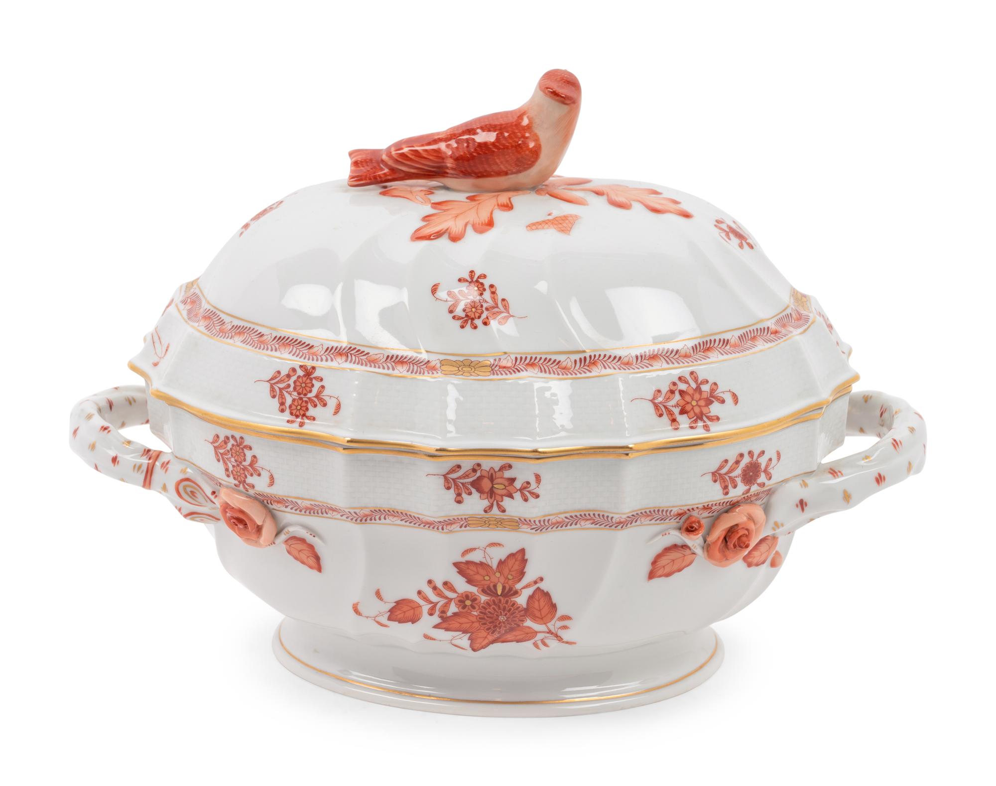 A Herend Chinese Bouquet Porcelain Tureen