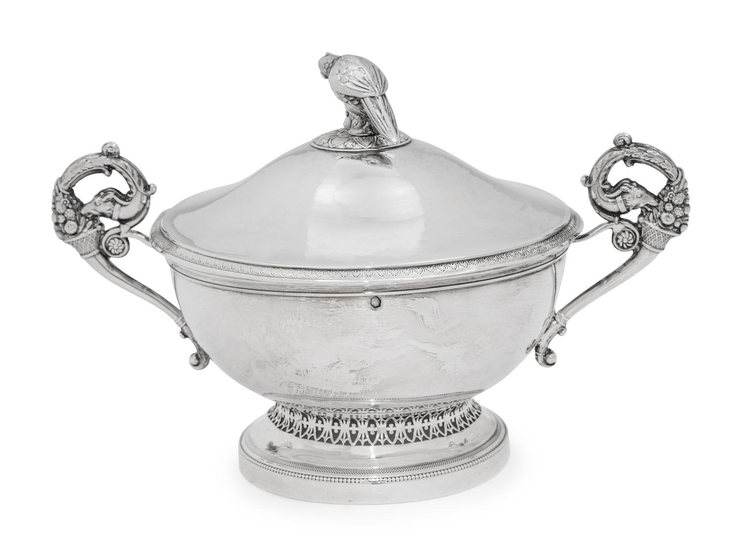 A French Silver Covered Bowl