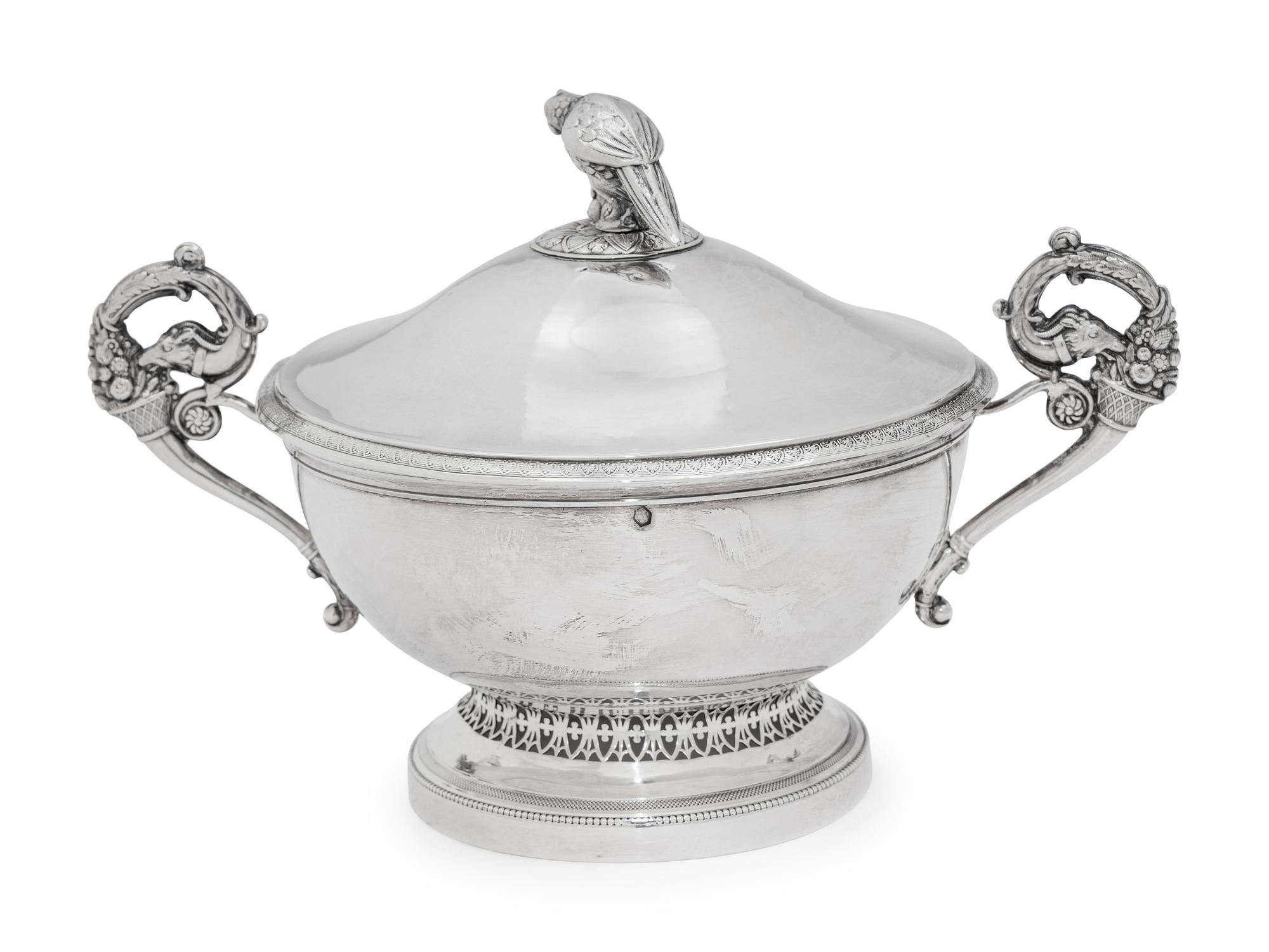 A French Silver Covered Bowl