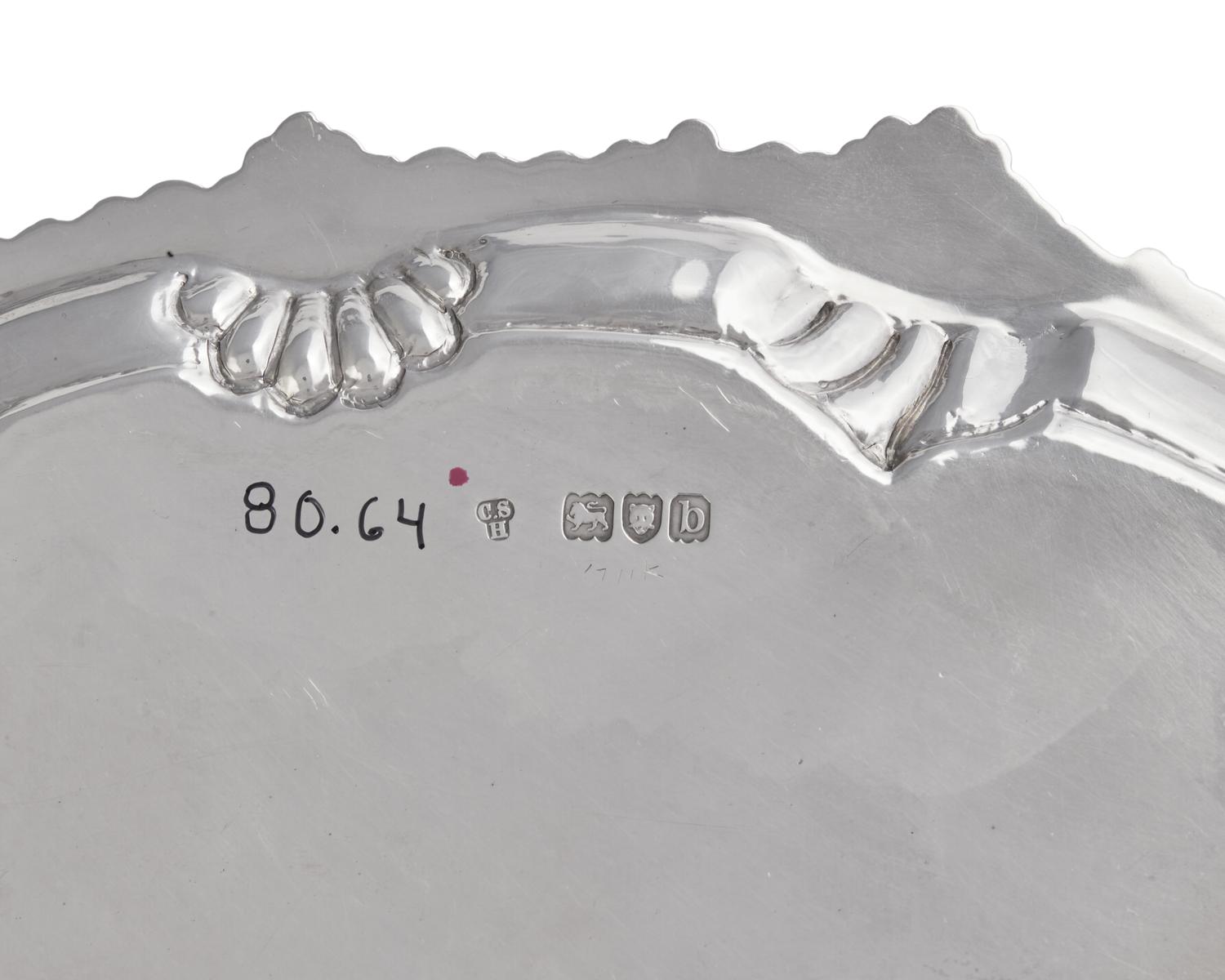 A Victorian Sterling Silver Salver in the George III Style