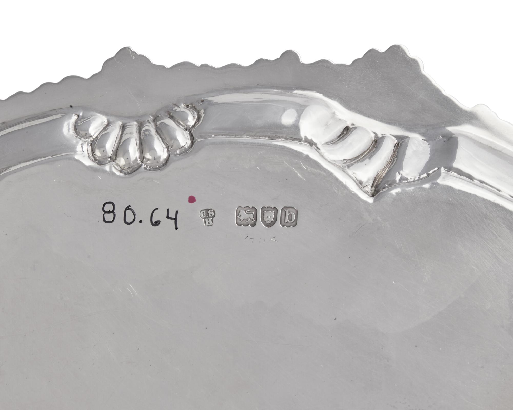 A Victorian Sterling Silver Salver in the George III Style