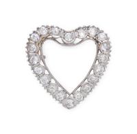 DIAMOND HEART PENDANT/BROOCH