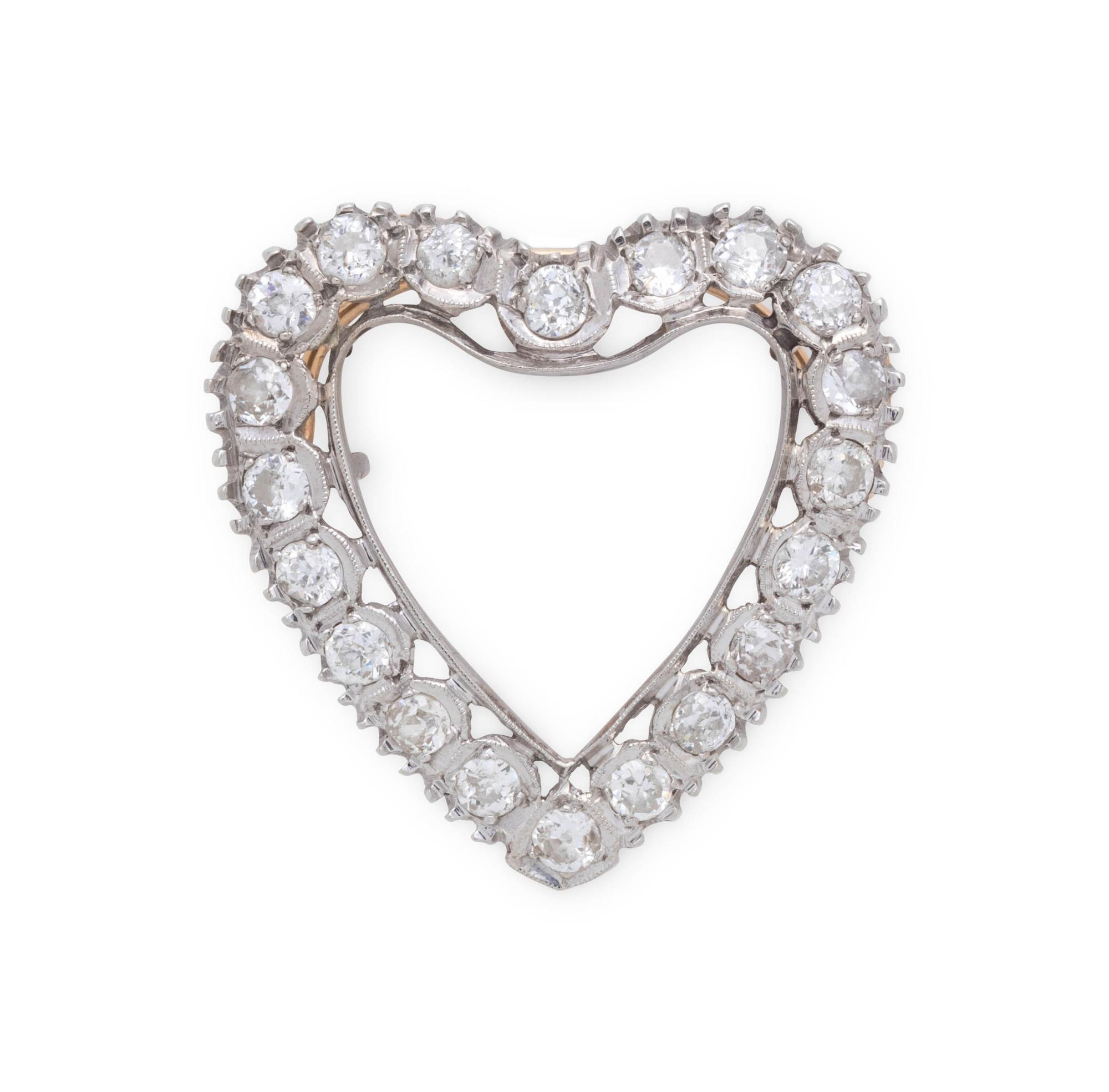 DIAMOND HEART PENDANT/BROOCH