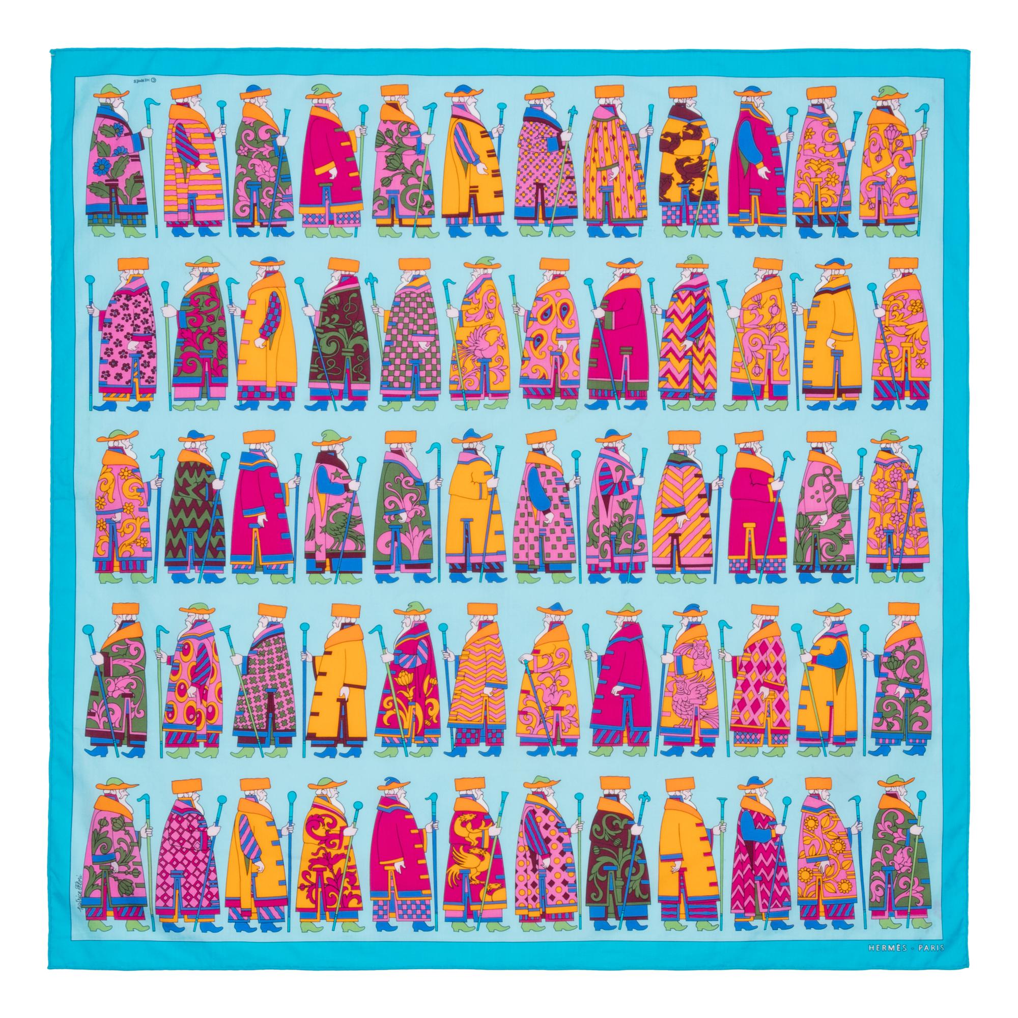 Three Hermès 70cm Cotton Scarf, 1990-2010s