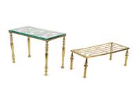 Two English Brass Kettle Stands