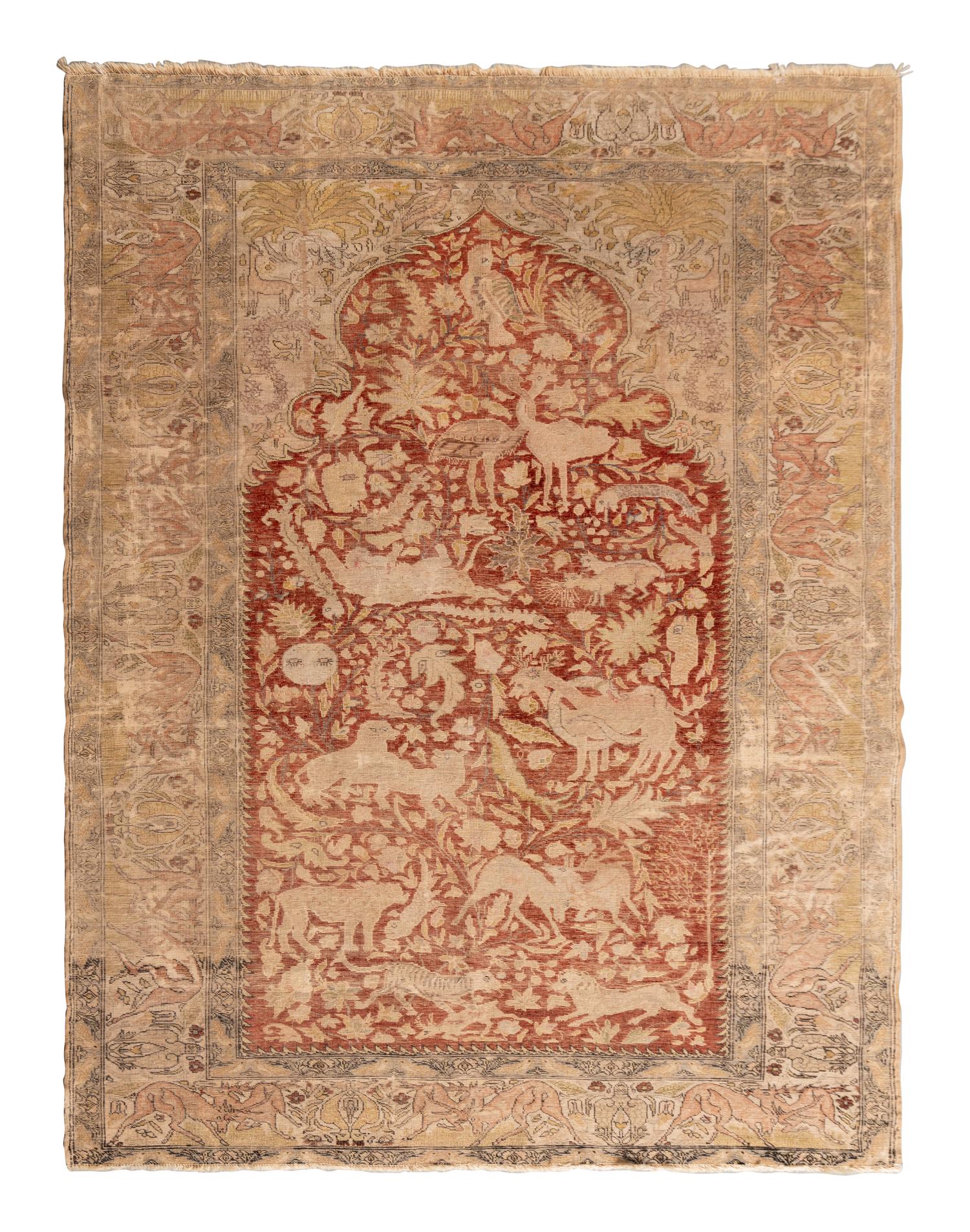 A Kirman Pictorial Prayer Rug