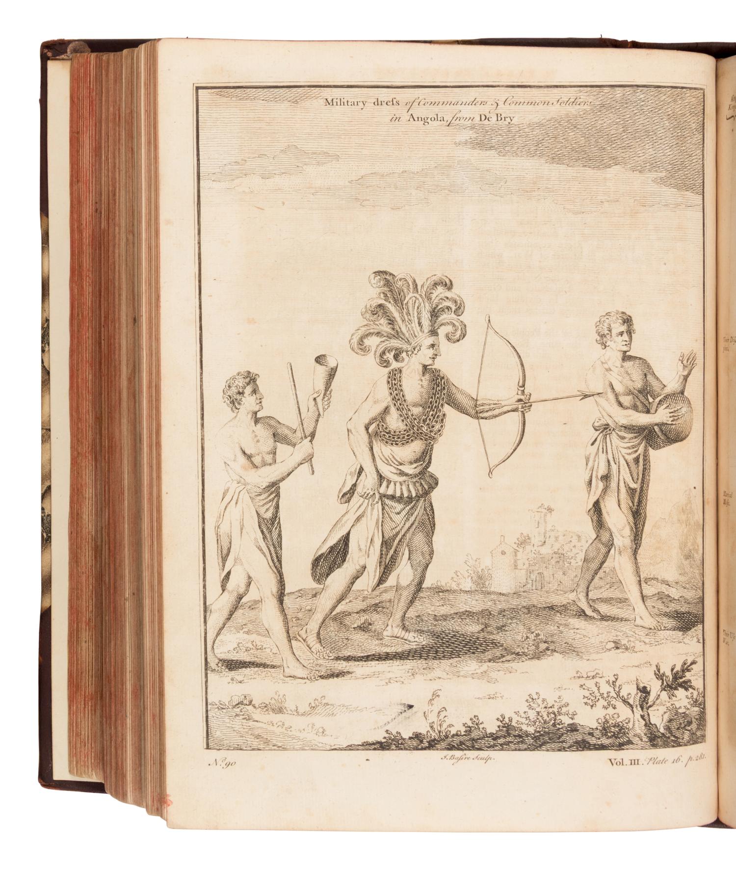 [Travel & Exploration]. Green, John (d. 1757), editor. A New General Collection of Voyages and Travels consisting of the most esteemed relations which have hitherto been published in any language, comprehending every thing remarkable in its kind in Europe, Asia, Africa and America... London: for Thomas Astley, 1745-1747.