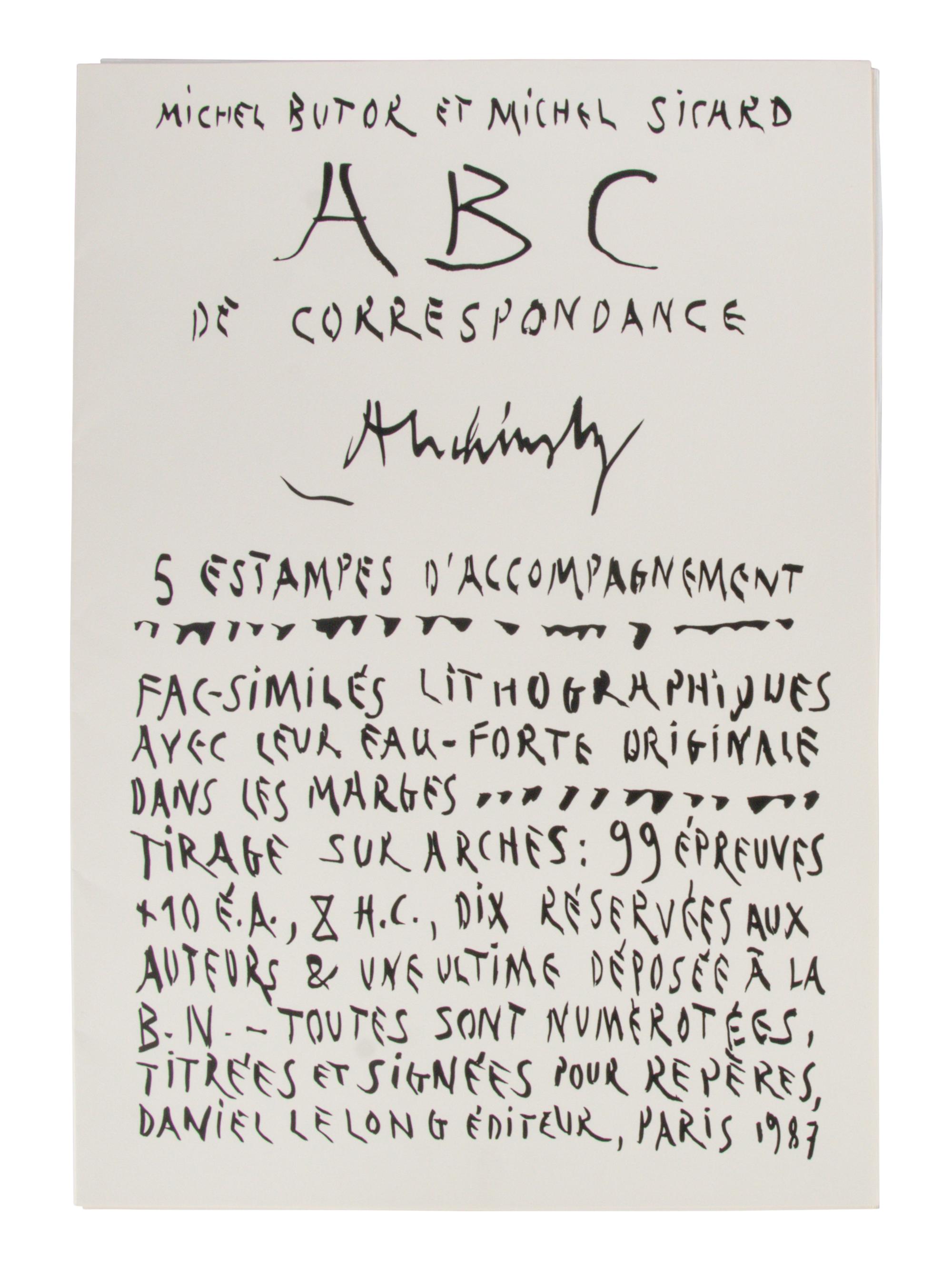 ABC de correspondance (complete portfolio of five with original folio with text), 1987