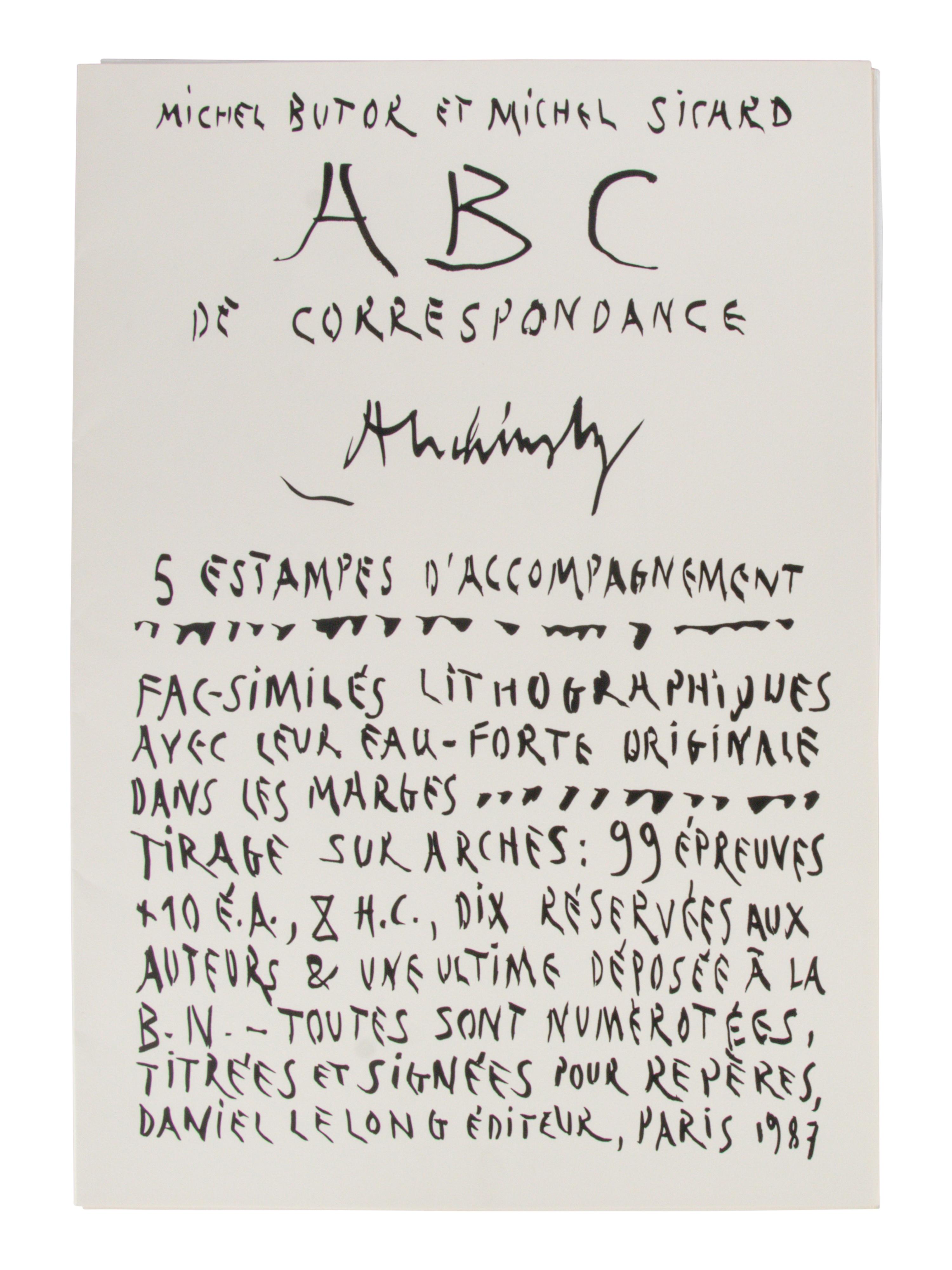 ABC de correspondance (complete portfolio of five with original folio with text), 1987