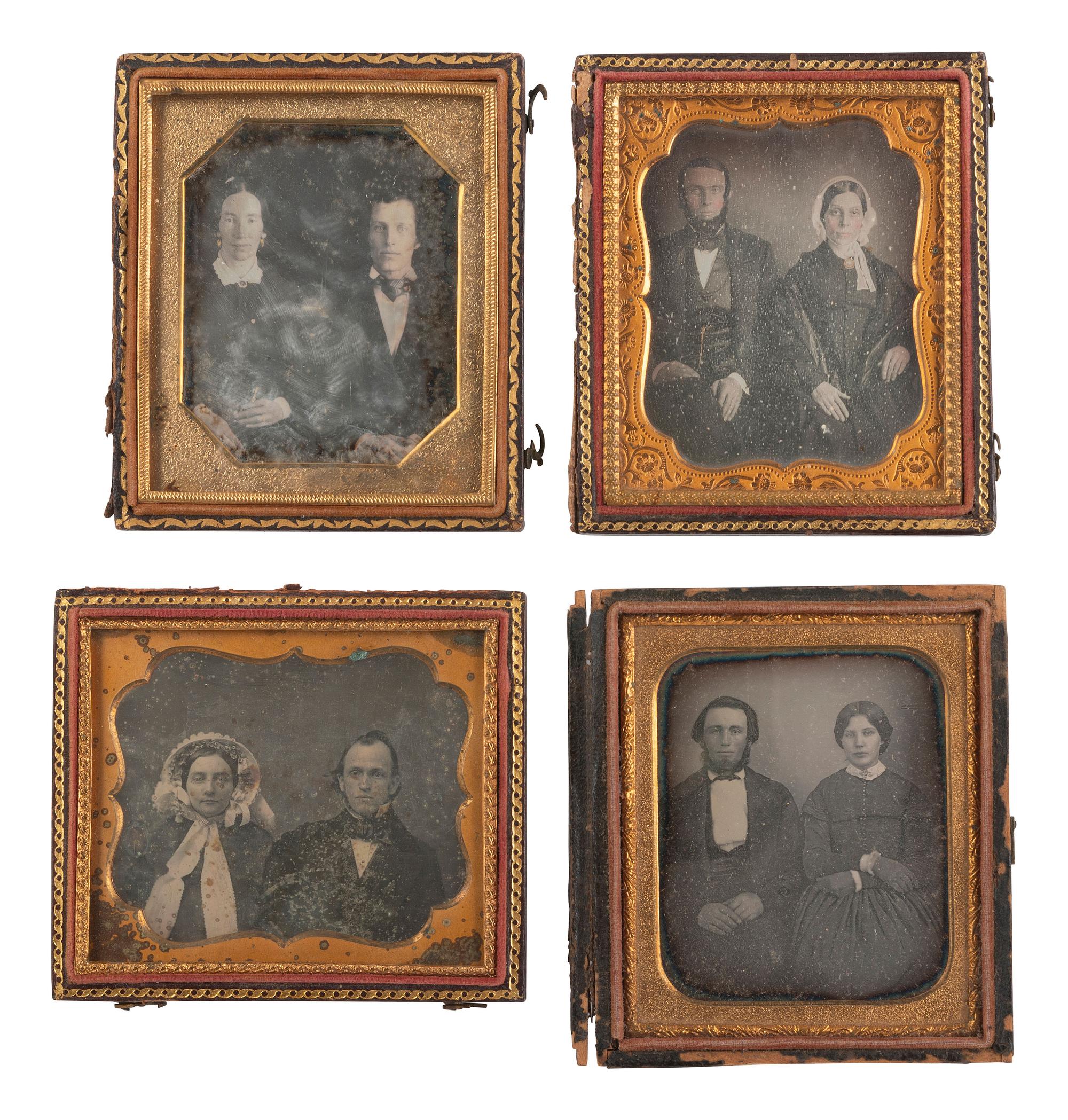 [EARLY PHOTOGRAPHY]. 24 sixth plate daguerreotypes featuring couples.